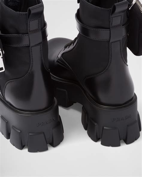 prada nylon flat pouch|Prada monolith re nylon boots.